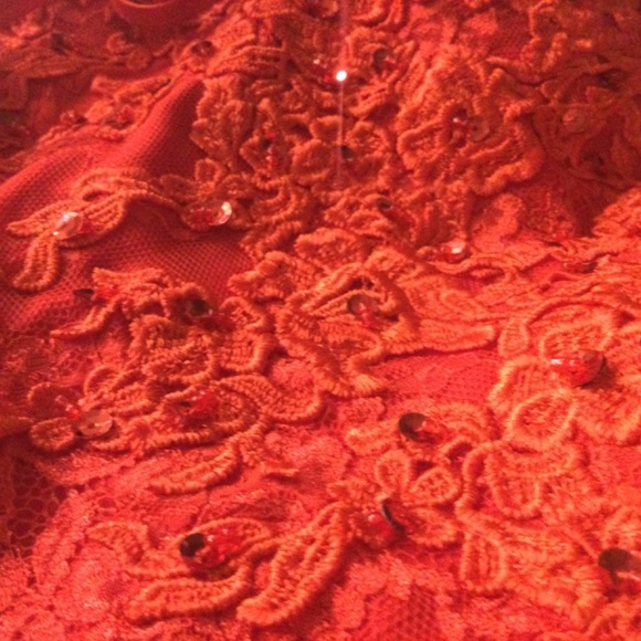 Beautiful RED. Prom or Special Occasion Dress Size 16. Never Worn ! - Picture 7 of 8